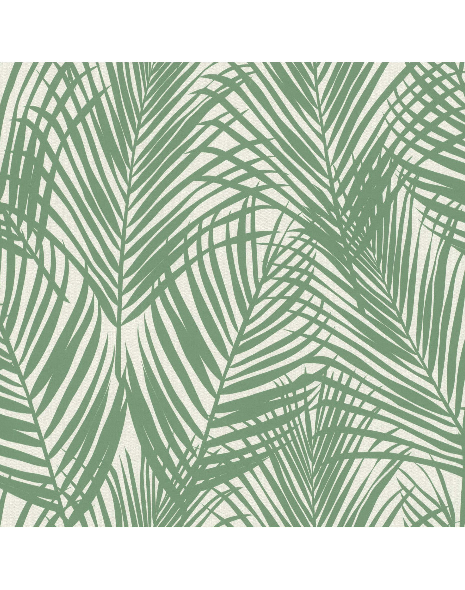 Tapeta s palmou 139007 - sivá a zelená